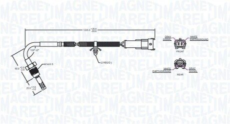 Датчик температур вихл. газів magneti Marelli 172000127010