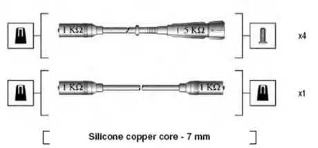 Комплект проводів запалення Magneti Marelli 941175140755
