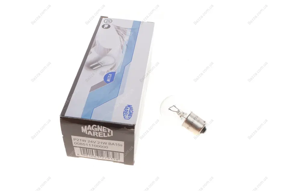 Лампа 24V P21W24V 21W BA15s HEAVY DUTY (кор.код. P21W 24) (пр-во) magneti marelli 008511100000