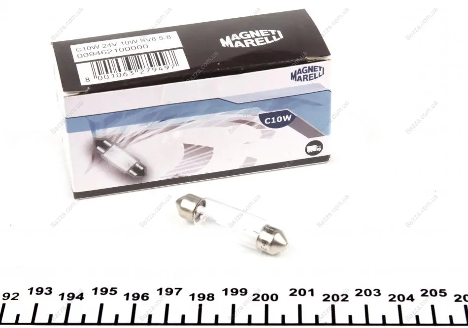Лампа 24V софитная C5W24V 5W SV8.5-8 (кор.код. C10W 24) (пр-во) magneti marelli 009462100000