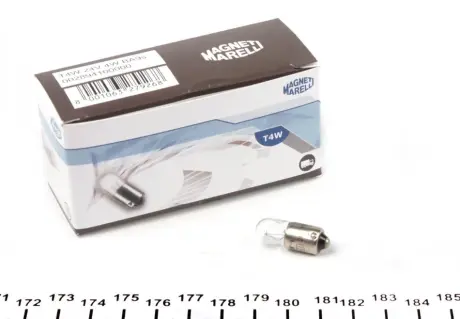 Лампа 24V T4W24V 4W BA9s (кор.код. T4W 24) (пр-во) magneti marelli 002894100000