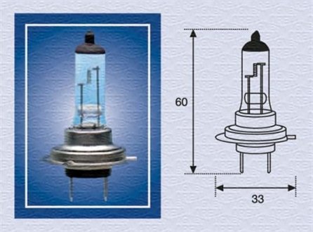 Лампа H7 24V 70W PX26d (кор.код товару. H7 24)) (пр-во) magneti Marelli 002558100000