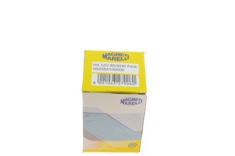 Лампа накаливания H4 12V 60/55W P43t STANDART magneti Marelli 002555100000