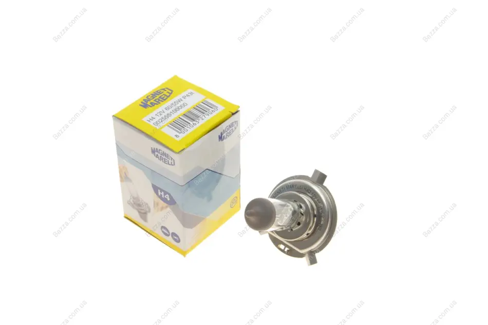 Лампа накаливания H4 12V 60/55W P43t STANDART (пр-во) Magneti Marelli 002555100000 (фото 1)
