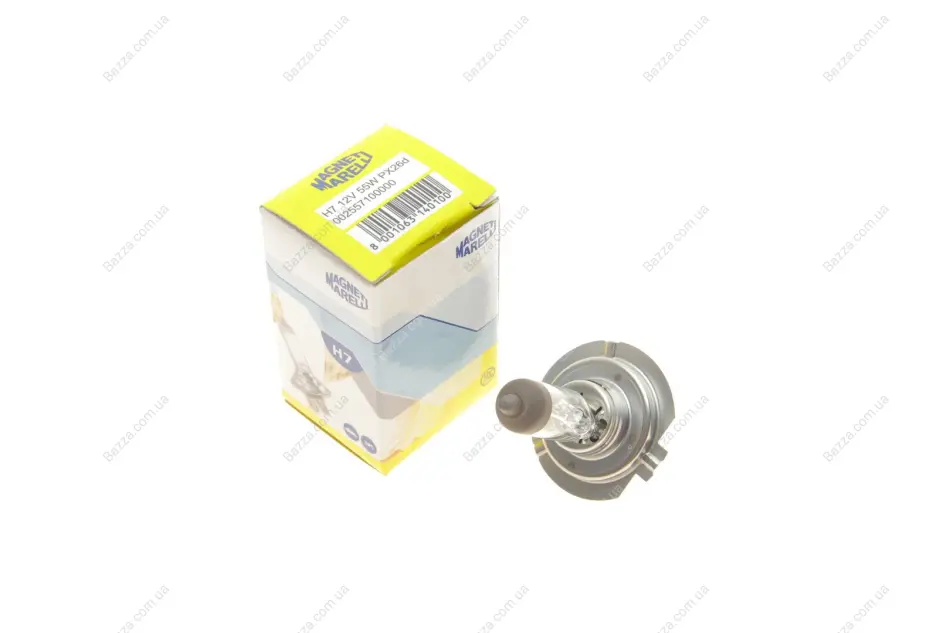 Лампа накаливания H7 12V 55W PX26d STANDART (пр-во) Magneti Marelli 002557100000 (фото 1)