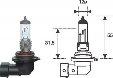 Лампа накаливания HB4 12V 51W P22d (пр-во) magneti Marelli 002577300000