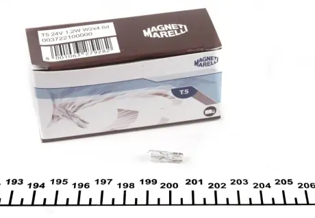 Лампа накаливания, освещение щитка приборов (пр-во кор.код. T5 1,2W 24) Magneti Marelli 003722100000
