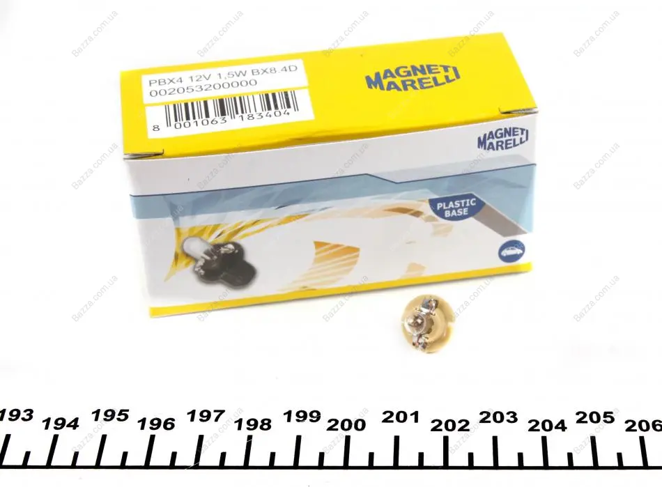 Лампа накаливания PBX4 12V 1.5W BX8.4D (пр-во) magneti marelli 002053200000