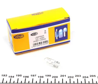 Лампа накаливания W3W 12V 3W W2,1x9,5d (пр-во) magneti marelli 003821100000