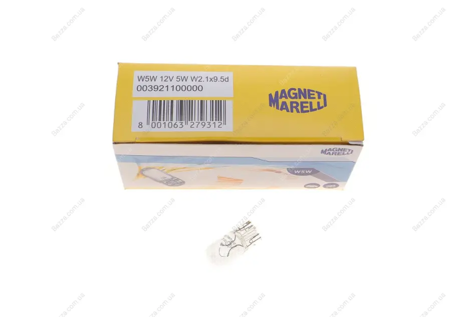 Лампа накаливания W5W 12V 5W W2,1X9,5d (пр-во) magneti marelli 003921100000