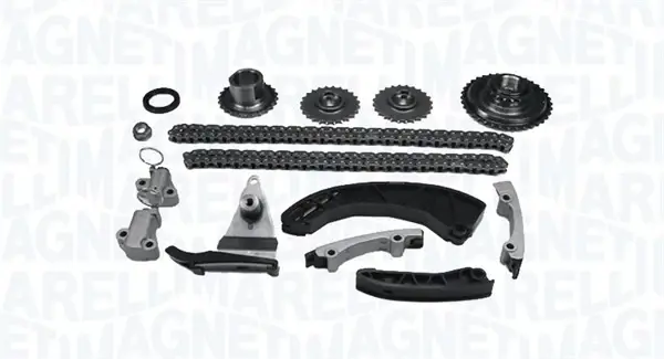 MAGNETI MARELLI (2 ланцюга+ 4 шт. направляючі+3 натягувача +3 шестерні + сальник) Getz, i30, Matrix Kia Ceed, Venga 03- Magneti Marelli 341500000392 (фото 1)