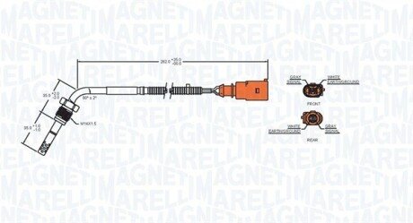 AUDI датчик температури ВГ Q5 2.0 TDI magneti Marelli 172000173010