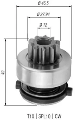 MAGNETI MARELLI бендикс (z=10) DB W124/202/210 двигун.M104 [] magneti marelli 940113020357