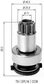 MAGNETI MARELLI Бендикс (z=9) VW 1,4-2,0i AUDI A3 SEAT 1,4-1,8i SKODA 1,4-2,0i [] magneti marelli 940113020385