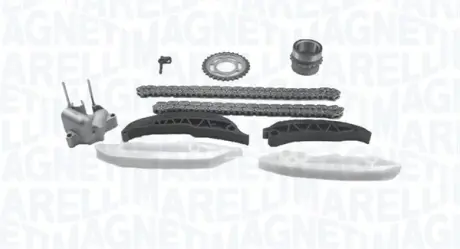 MAGNETI MARELLI BMW К-кт ланцюга приводу р-вала (2 ланцюга+4 направляючі + натягувач) M47N,M57,M57N magneti marelli 341500000370