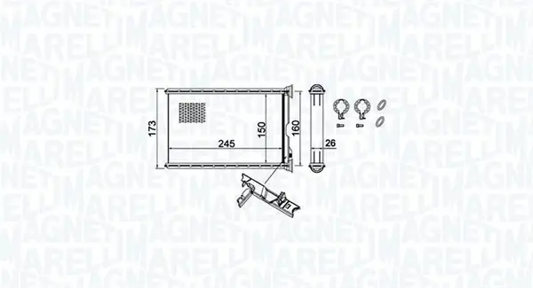 MAGNETI MARELLI BMW радіатор опалення 1 E81/87,3 E90,X1 E84,X3 F25,X4 F26 magneti marelli 350218455000