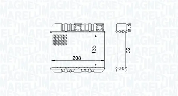 MAGNETI MARELLI BMW радіатор опалення 3 E46,X3 E83 Magneti Marelli 350218469000 (фото 1)