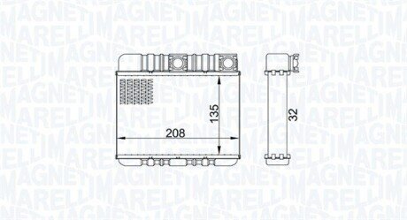 BMW радіатор опалення 3 E46,X3 E83 magneti Marelli 350218469000