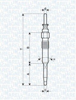 BMW свеча накала E46,E90,E60,E65,E83 magneti Marelli 062900039304