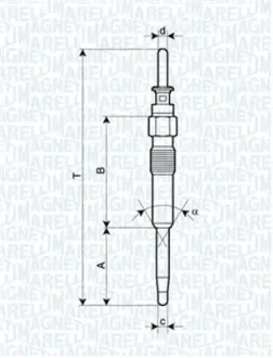 MAGNETI MARELLI BMW свеча накала E46,E90,E60,E65,E83 magneti marelli 062900039304 Бмв E63