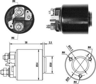 BMW Втягивающее реле стартера magneti Marelli 940113050060