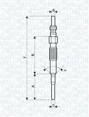 MAGNETI MARELLI CHEVROLET Свеча накаливания Opel Antara,Captiva magneti marelli 062900079304
