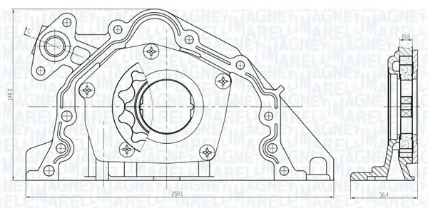 MAGNETI MARELLI CITROEN помпа мастила C4/5/8,Evasion,Jumpy,Fiat Scudo,Peugeot Magneti Marelli 351516000067 (фото 1)