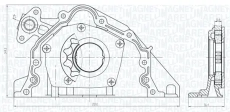 MAGNETI MARELLI CITROEN помпа мастила C4/5/8,Evasion,Jumpy,Fiat Scudo,Peugeot Magneti Marelli 351516000067