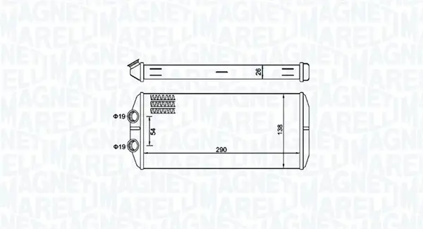 MAGNETI MARELLI CITROEN радіатор опалення Berlingo,C4 Grand Picasso,Peugeot Partner 08- Magneti Marelli 350218497000 (фото 1)