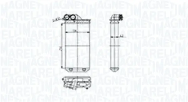 MAGNETI MARELLI CITROEN радіатор опалення C2/3,Peugeot 1007 05- magneti marelli 350218460000