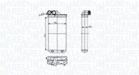 CITROEN радіатор опалення C2/3,Peugeot 1007 05- magneti Marelli 350218460000