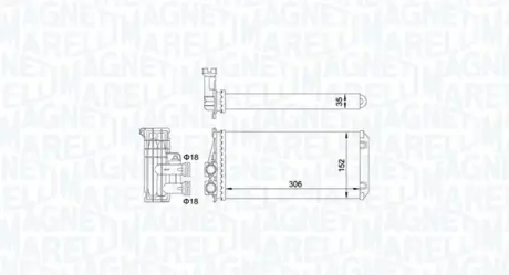 MAGNETI MARELLI CITROEN радіатор опалення DS5,Peugeot 3008/5008 09- Magneti Marelli 350218435000