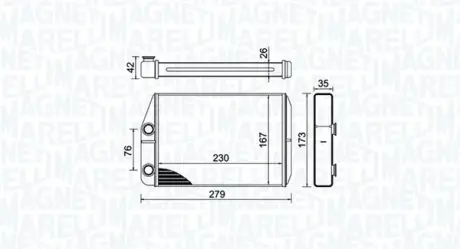MAGNETI MARELLI CITROEN радіатор опалення Jumper,Fiat Ducato,Peugeot Boxer 06- Magneti Marelli 350218443000
