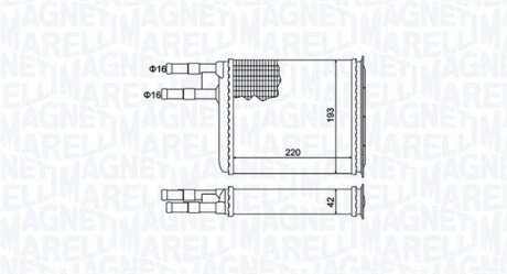 Радіатор пічки (опалювача) magneti Marelli 350218401000