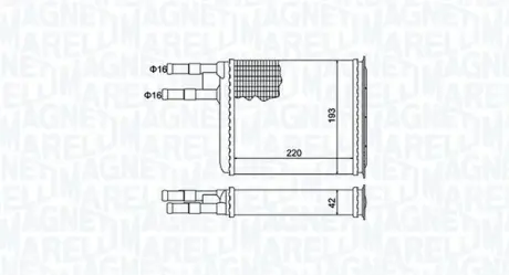 MAGNETI MARELLI CITROEN радіатор опалення Jumper,Fiat Ducato,Peugeot Boxer 94- Magneti Marelli 350218401000