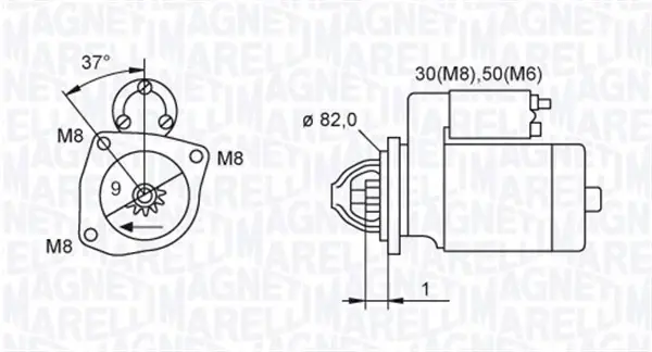 MAGNETI MARELLI CITROEN стартер Jumper 02- Magneti Marelli 063721389010 (фото 1)