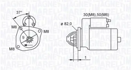 MAGNETI MARELLI CITROEN стартер Jumper 02- magneti marelli 063721389010