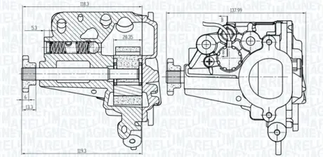 MAGNETI MARELLI DB помпа мастила A/B-Class 1,3 18-, RENAULT 0,9-1,2 12- Magneti Marelli 351516000072