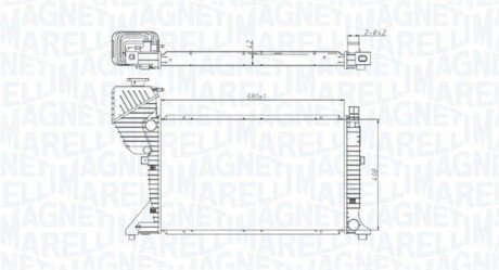 Радіатор охолодження двигуна magneti Marelli 350213177400