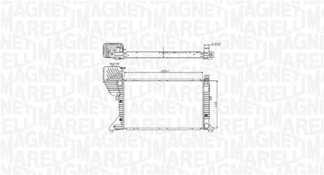 Радиатор охлаждения двигателя magneti Marelli 350213177400 на Мерседес Sprinter w901/w905