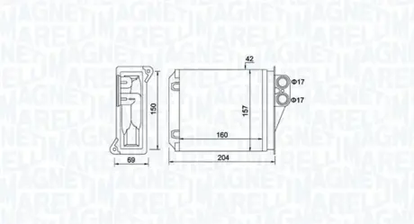 MAGNETI MARELLI DB радіатор опалення Sprinter 06-,VW Crafter 06- Magneti Marelli 350218481000