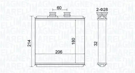 MAGNETI MARELLI DB радіатор опалення W204,E212 Magneti Marelli 350218510000