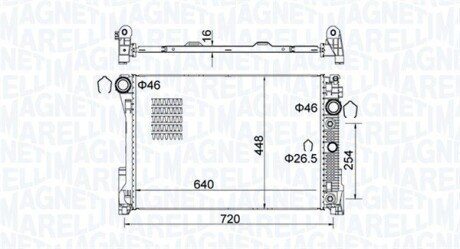 Радіатор охолодження двигуна magneti Marelli 350213163300