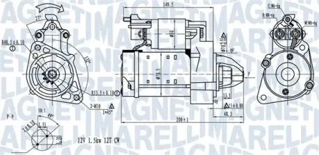 MAGNETI MARELLI DB Стартер W204, W212, B906 Magneti Marelli 063721527010