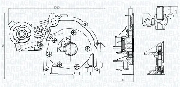 MAGNETI MARELLI FIAT помпа мастила 500 1.2 LPG 10-, ALBEA 1.4 07-09, DOBLO 1.4 05-, FORD KA (RU8) 1.2 08-16, OPEL COMBO Tour 1.4 12-, LANCIA, JEEP, ALFA ROMEO, ABARTH Magneti Marelli 351516000063 (фото 1)