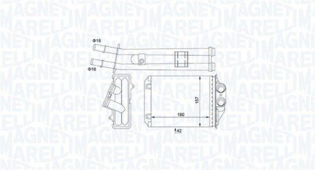 Радиатор печки (отопителя) magneti Marelli 350218491000