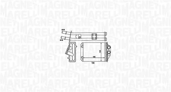 MAGNETI MARELLI FIAT радіатор опалення 500,Panda,Ford Ka magneti marelli 350218491000