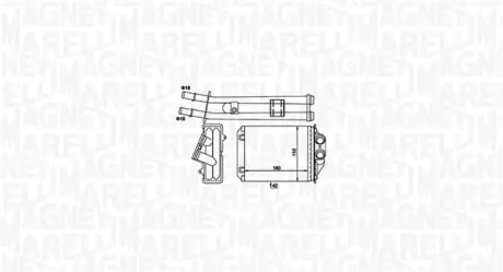 MAGNETI MARELLI FIAT радіатор опалення 500,Panda,Ford Ka Magneti Marelli 350218491000