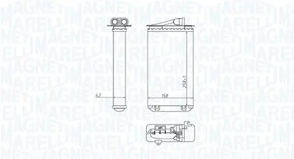 MAGNETI MARELLI FIAT радіатор опалення Bravo,Marea,Alfa Romeo 145/146 Magneti Marelli 350218417000 (фото 1)