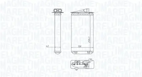 MAGNETI MARELLI FIAT радіатор опалення Bravo,Marea,Alfa Romeo 145/146 Magneti Marelli 350218417000